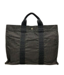 hermes grey tote bag front view