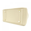 a.d.m.j. beige handbag side view