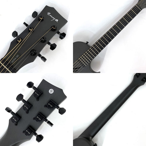 black acoustic guitar functional details