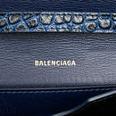 balenciaga navy shoulder bag interior details
