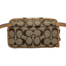 coach beige shoulder bag rear view