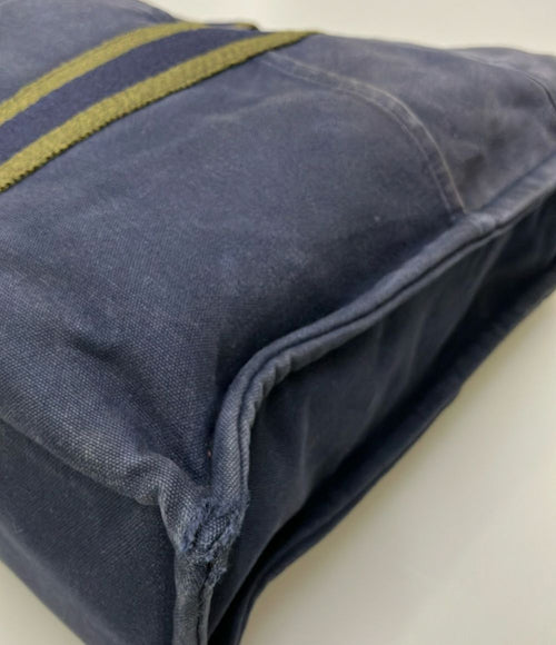 hermes navy tote bag interior details