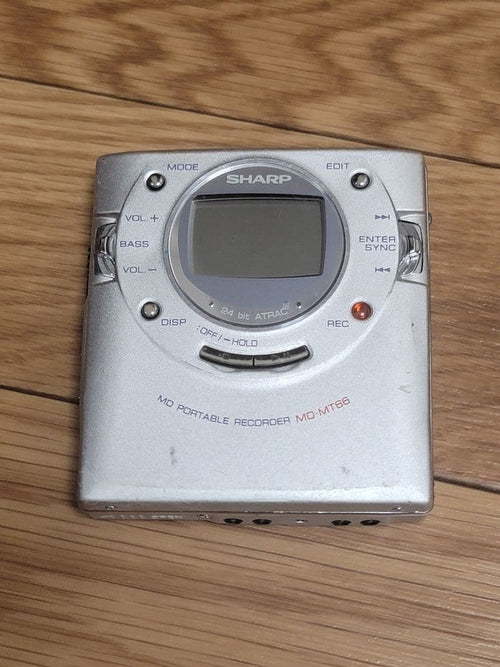 sharp md-mt66 minidisc player rear view