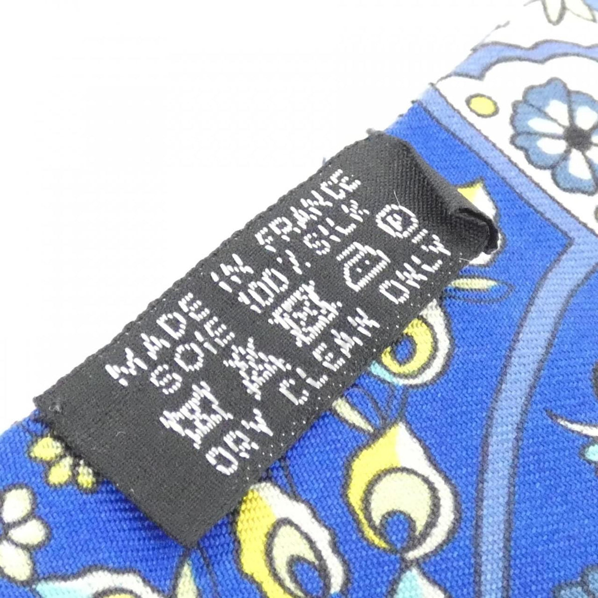 hermes blue scarf condition details