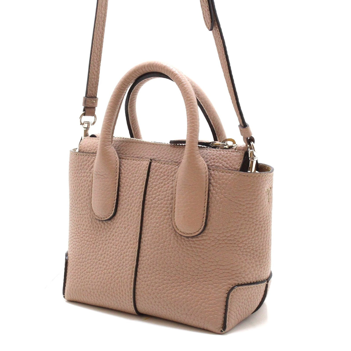 tod's beige / pink handbag rear view