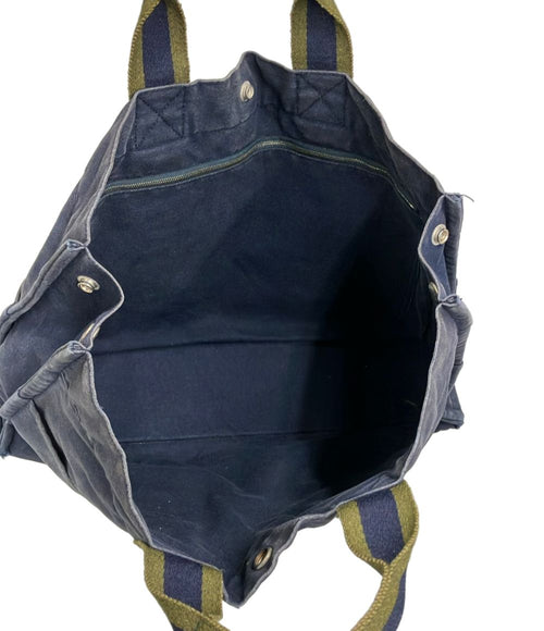 hermes navy tote bag accessories included