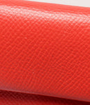 hermes orange coin purse interior details