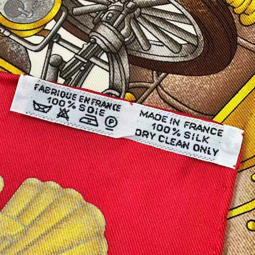 hermes scarf markings and labels