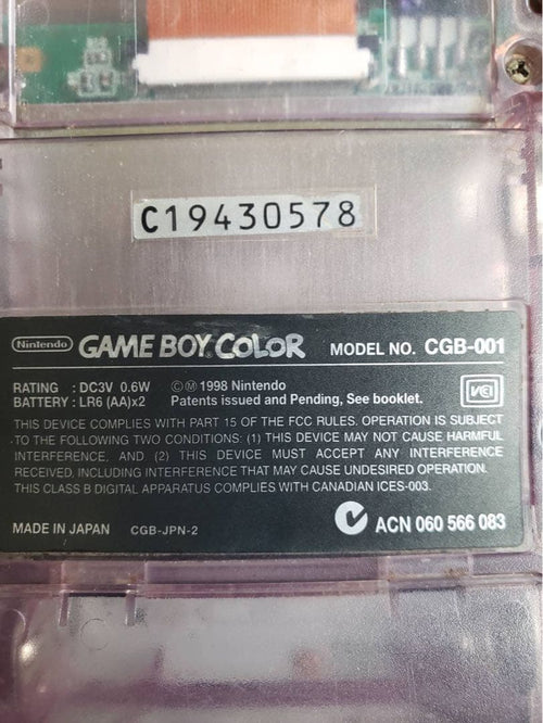 nintendo cgb-001 handheld console functional details