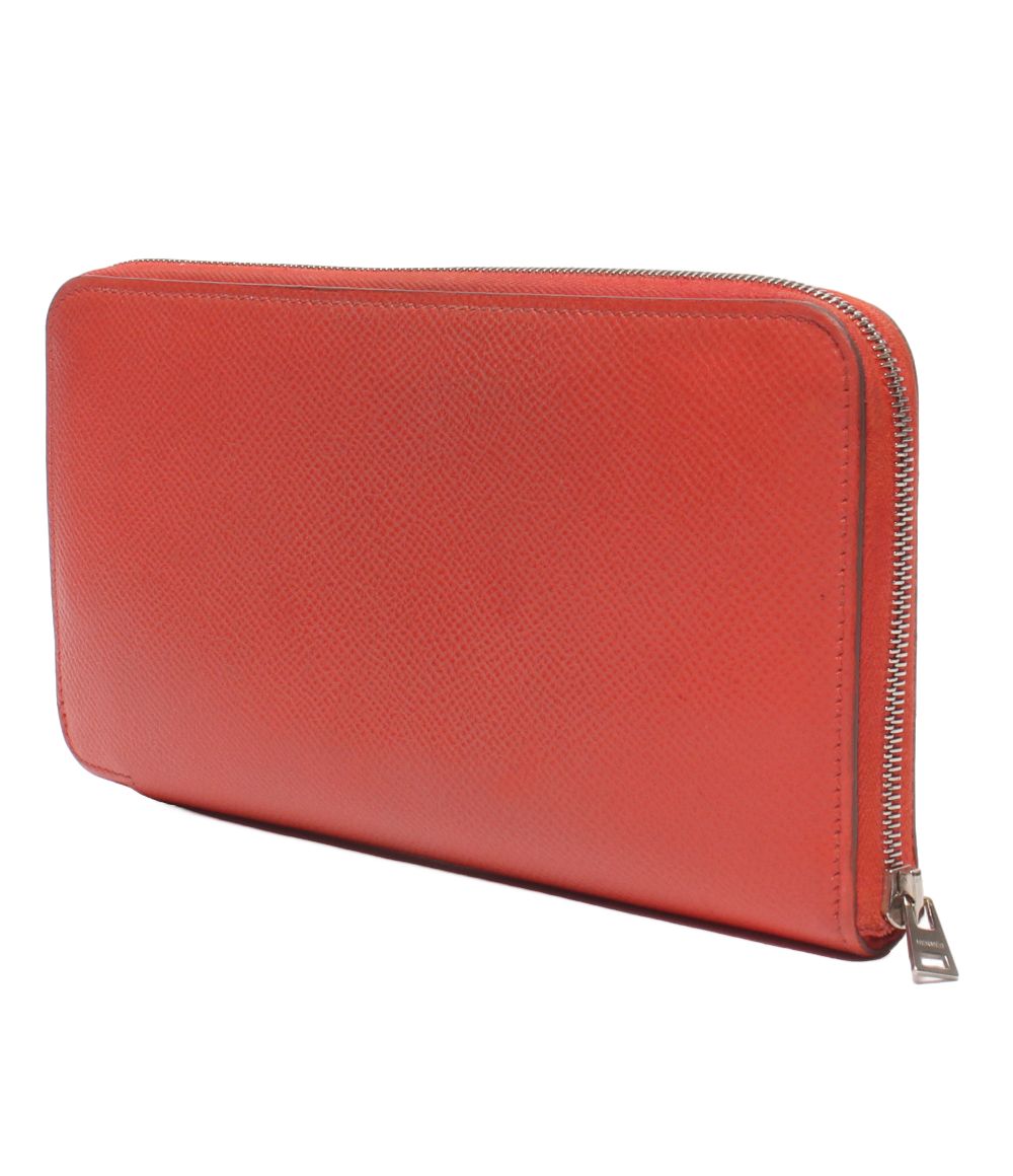hermes orange wallet rear view