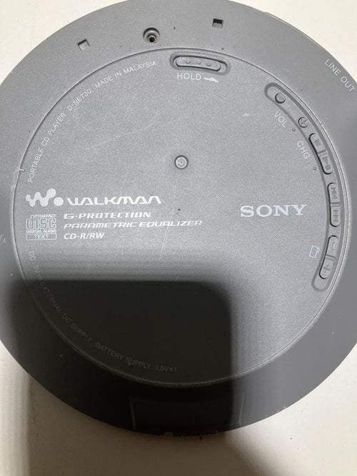 sony d-ne730 portable cd player rear view