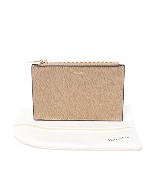 valextra beige card holder markings and labels