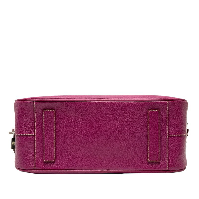 prada pink handbag rear view