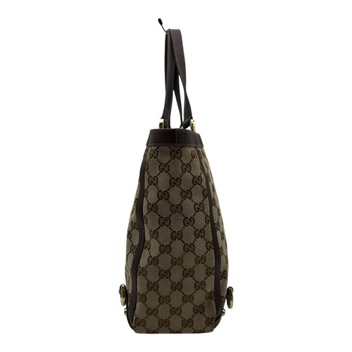 gucci beige tote bag side view