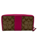 coach f54630 pink wallet front view