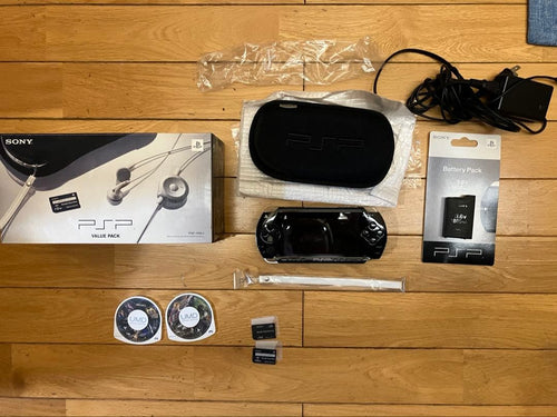sony psp-1000 handheld console front view