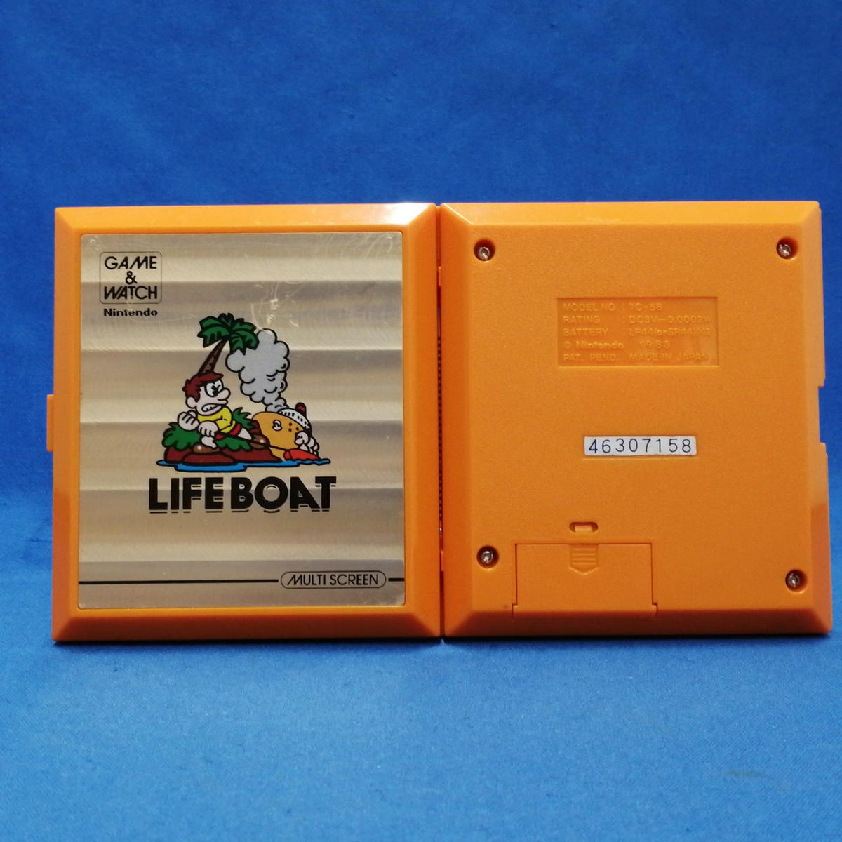 nintendo tc-58 handheld electronic game rear view