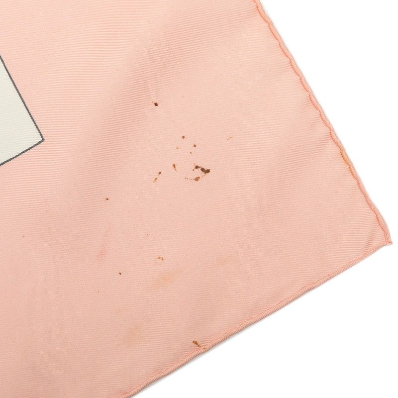 hermes pink scarf condition details