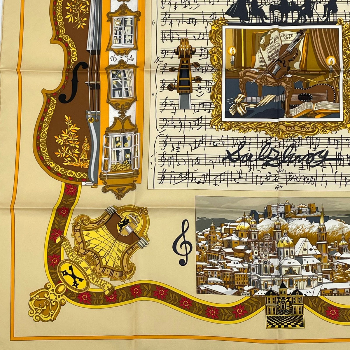 hermes orange scarf side view