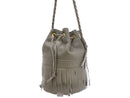 j&m davidson grey shoulder bag front view