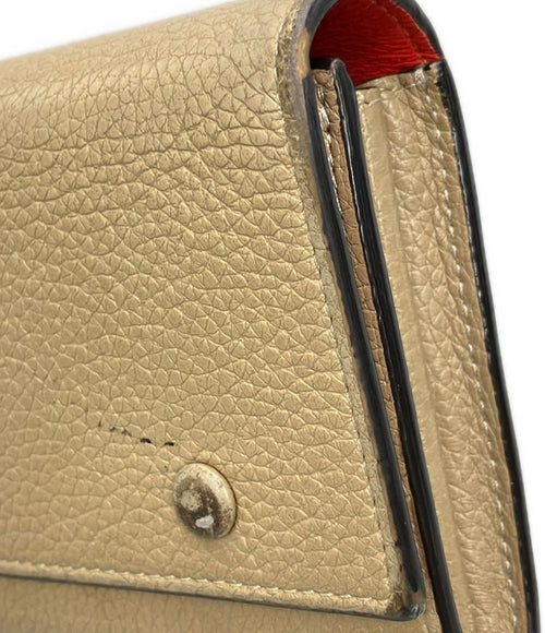 celine beige wallet interior details