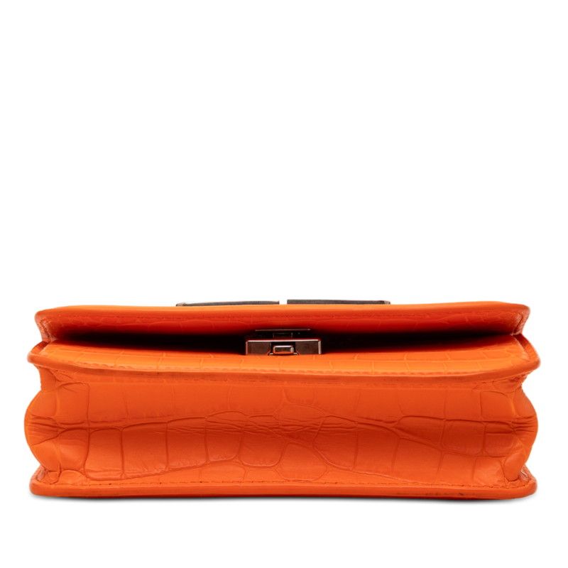 balenciaga orange shoulder bag rear view