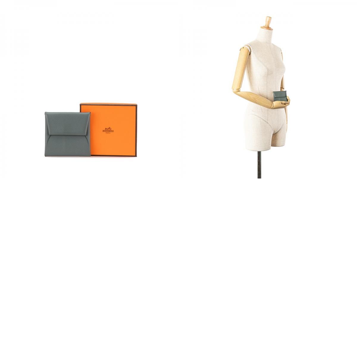 hermes grey coin purse markings and labels