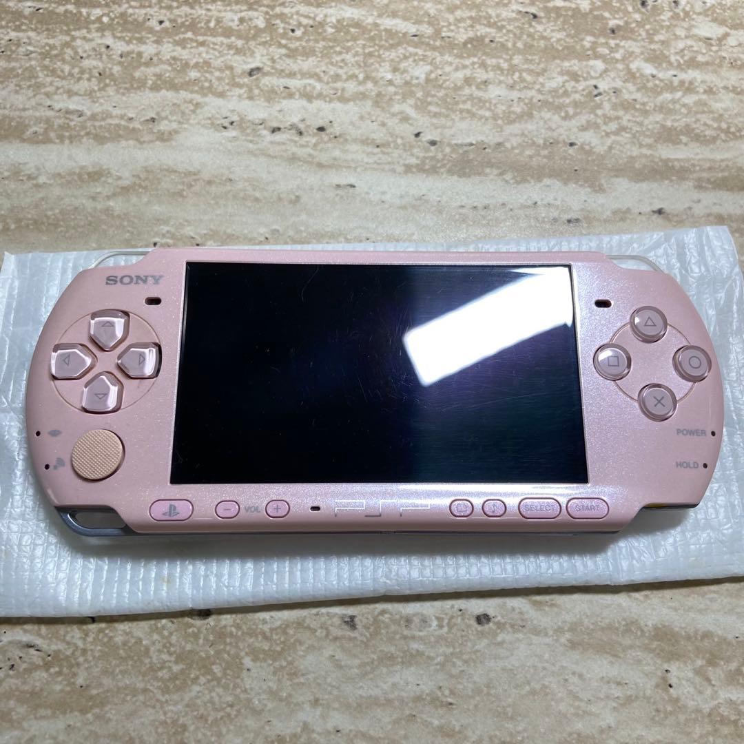 sony psp-3000 pink handheld console rear view