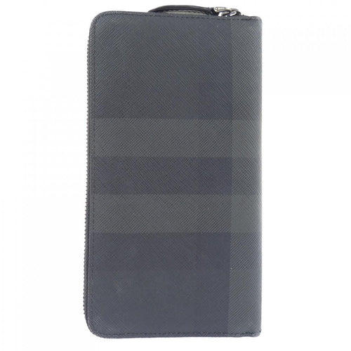 burberry grey wallet front view