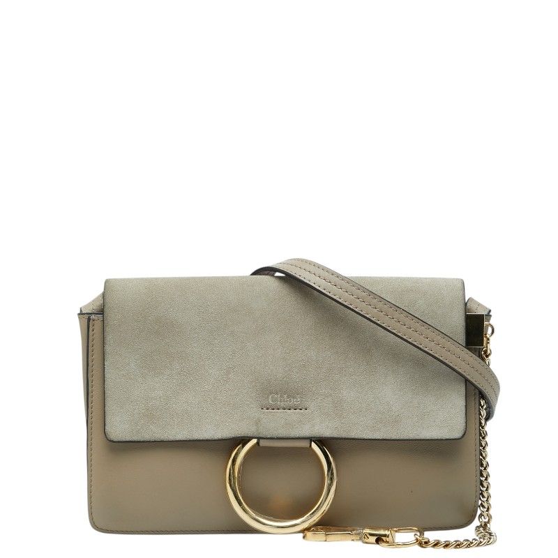 Chloe Shoulder Bag – Beige / Grey