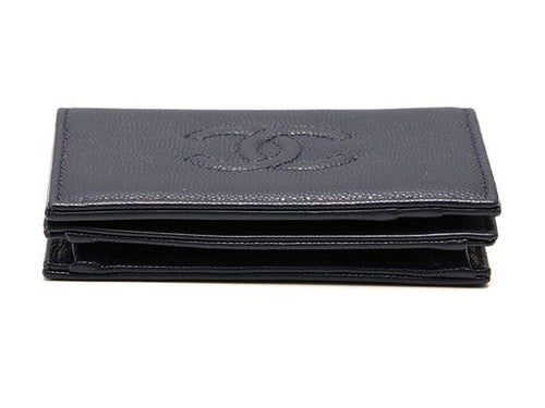 chanel ap4707 navy card holder rear view