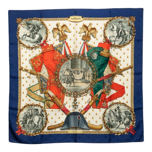 hermes navy scarf