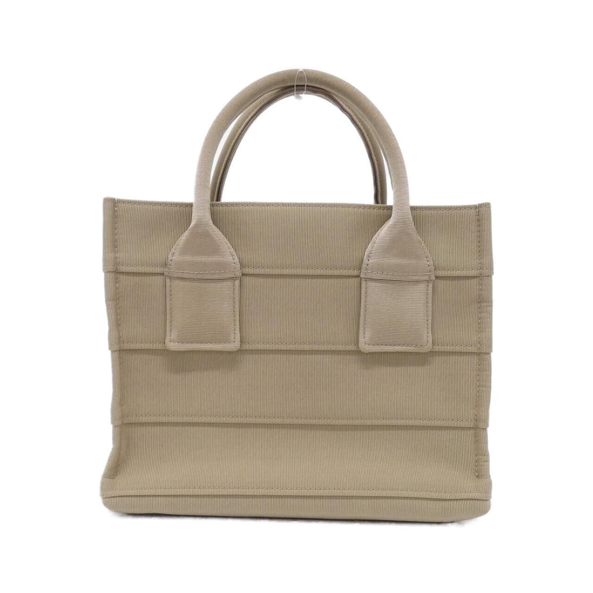 salvatore ferragamo beige handbag front view