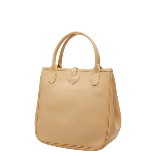 longchamp beige handbag front view