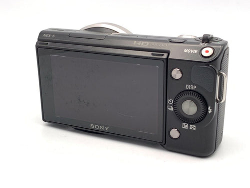 sony nex-5 mirrorless camera front view