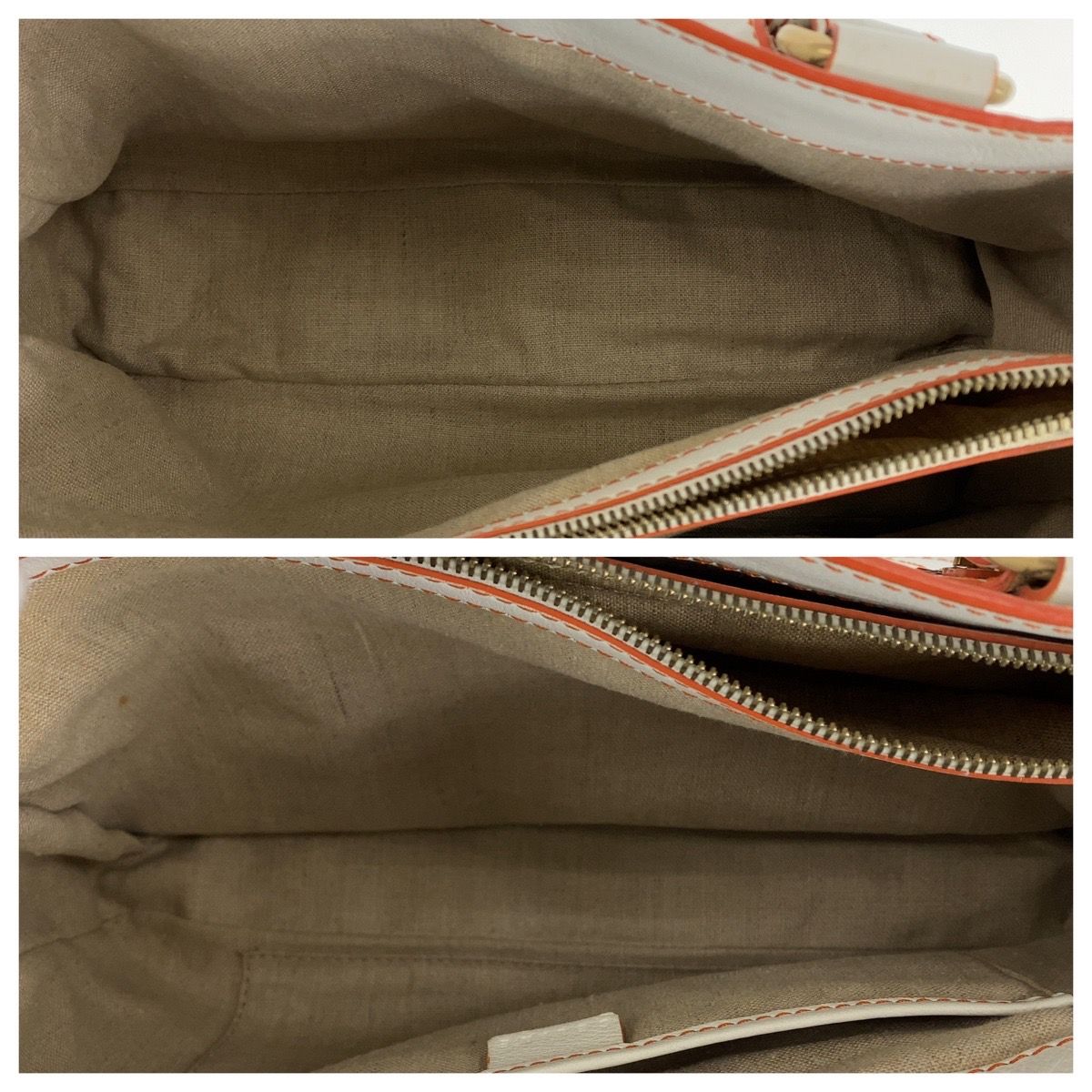 celine orange tote bag markings and labels