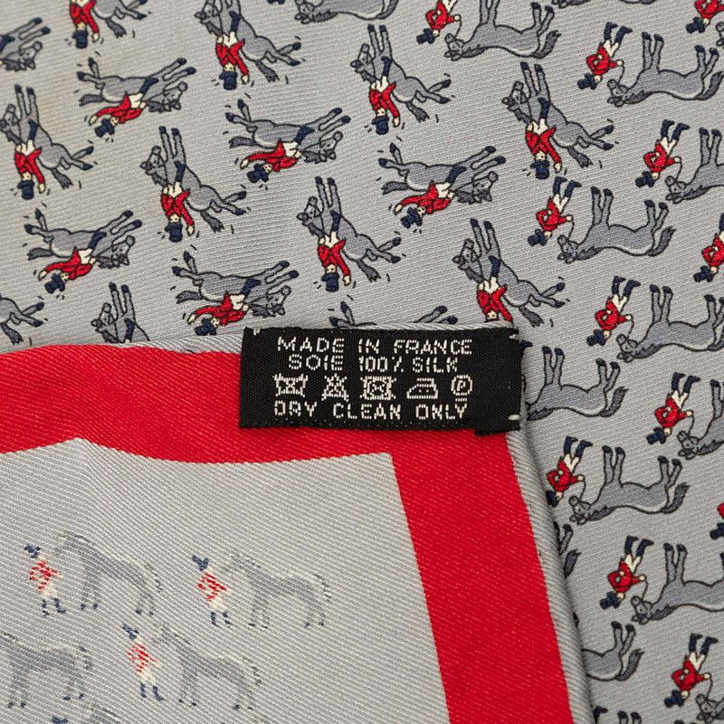 hermes grey scarf markings and labels