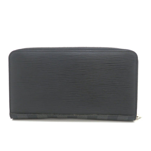 louis vuitton m68227 navy wallet front view