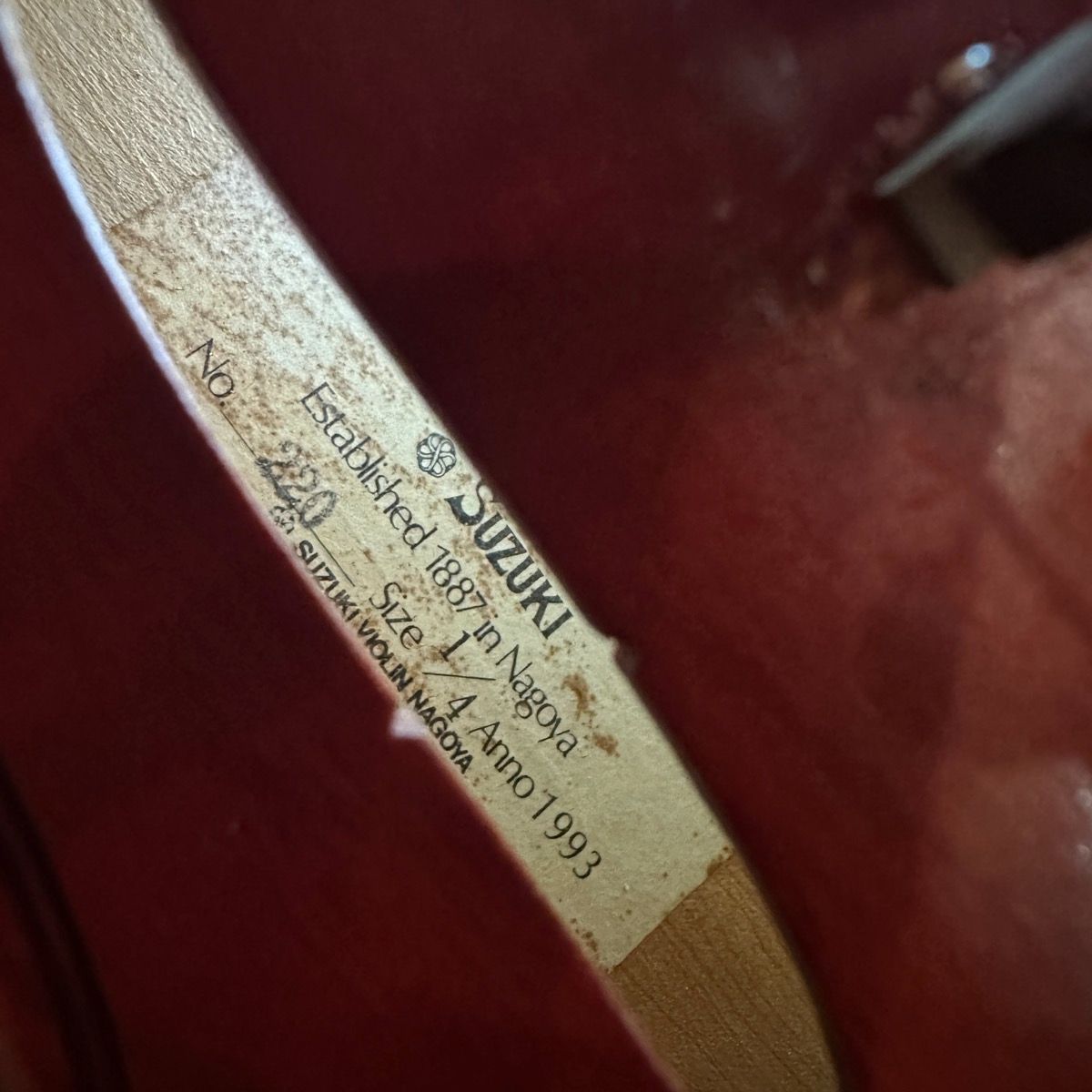 suzuki no.220 string instrument accessories included