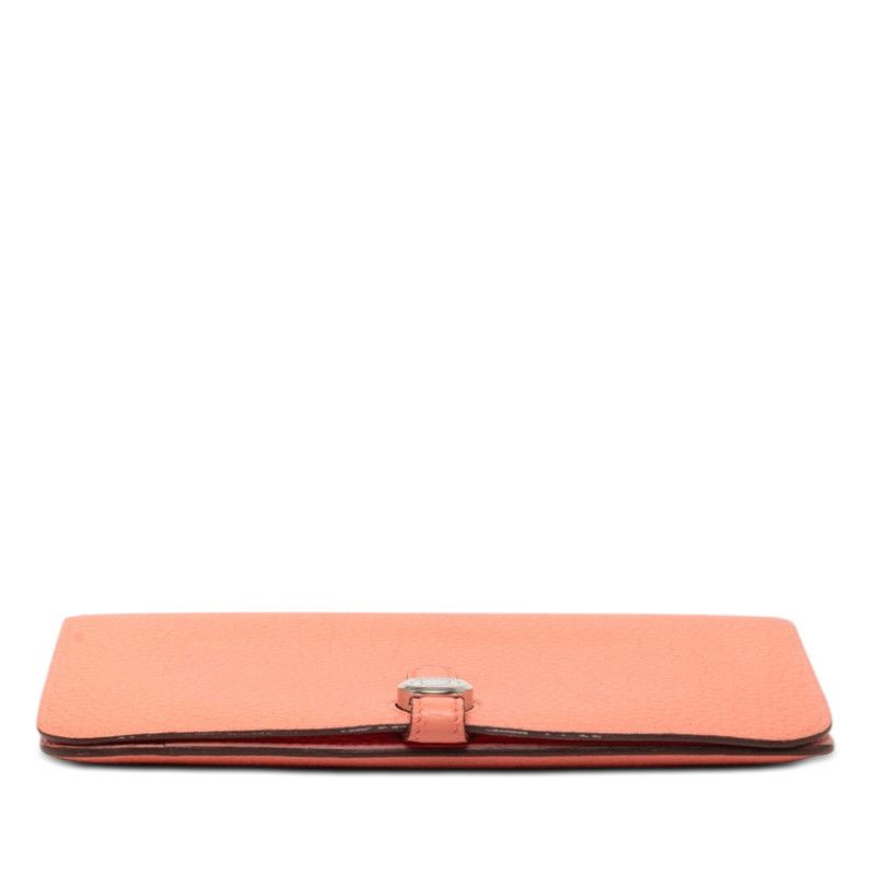 hermes pink wallet rear view
