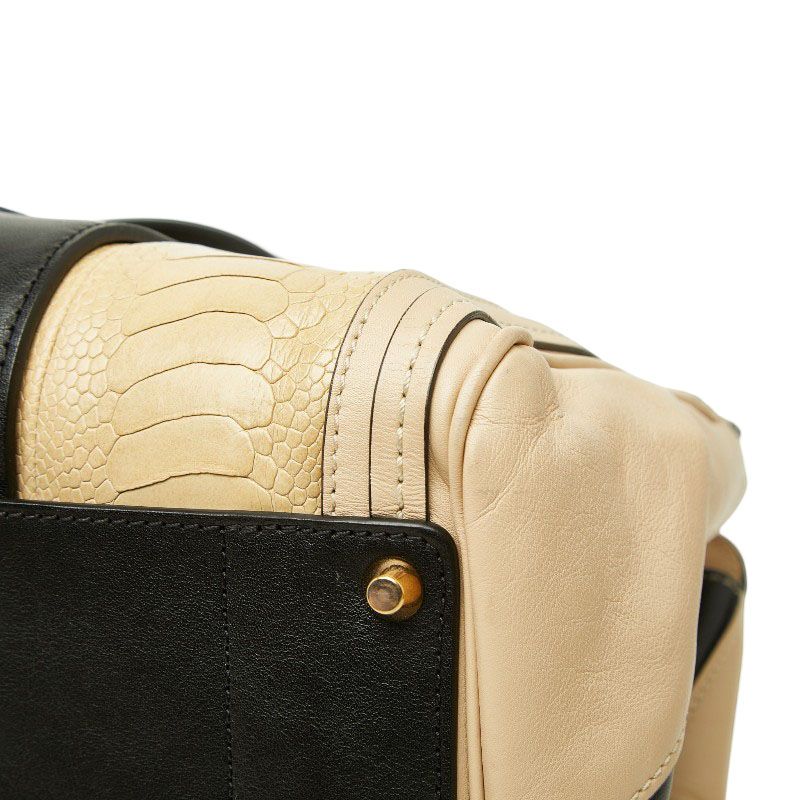 chloe beige handbag side view