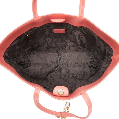 furla pink tote bag functional details