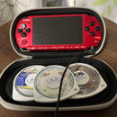sony psp-3000 red handheld console