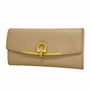 salvatore ferragamo beige wallet