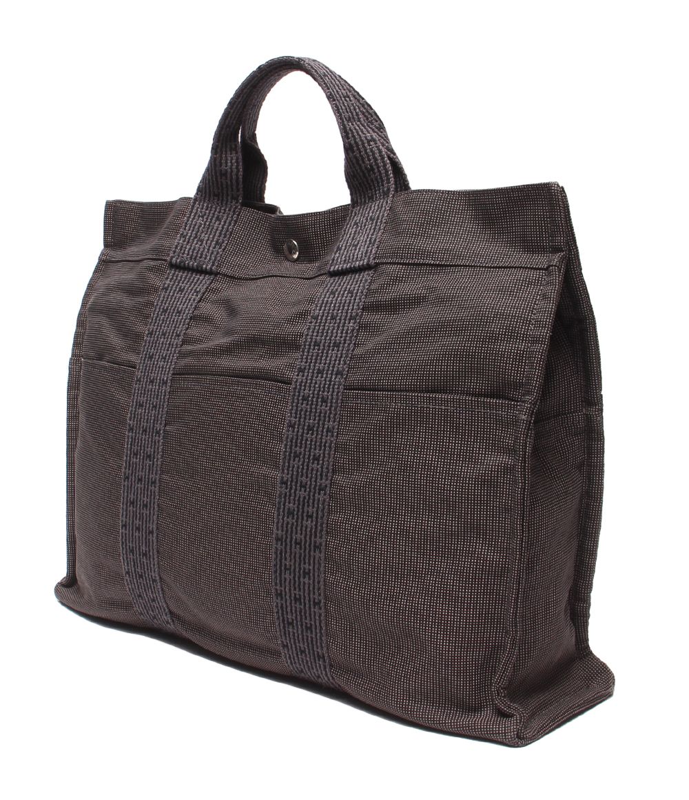 hermes grey tote bag rear view