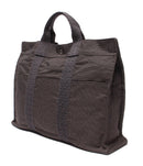 hermes grey tote bag rear view