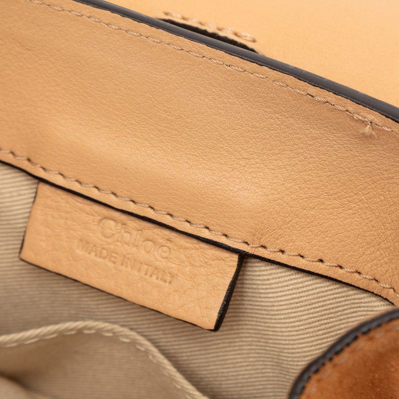 chloe beige / grey backpack functional details