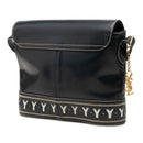 saint laurent navy shoulder bag front view