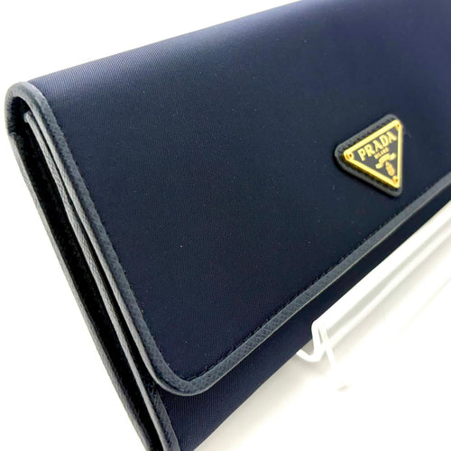 prada 1mh132 navy wallet rear view