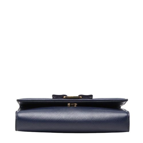 salvatore ferragamo au-22-b558 navy shoulder bag rear view